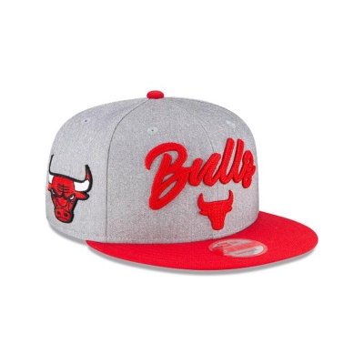 Chicago Bulls Gorra | New Era Official NBA Draft 9fifty Snapback Cap Mexico - Grises